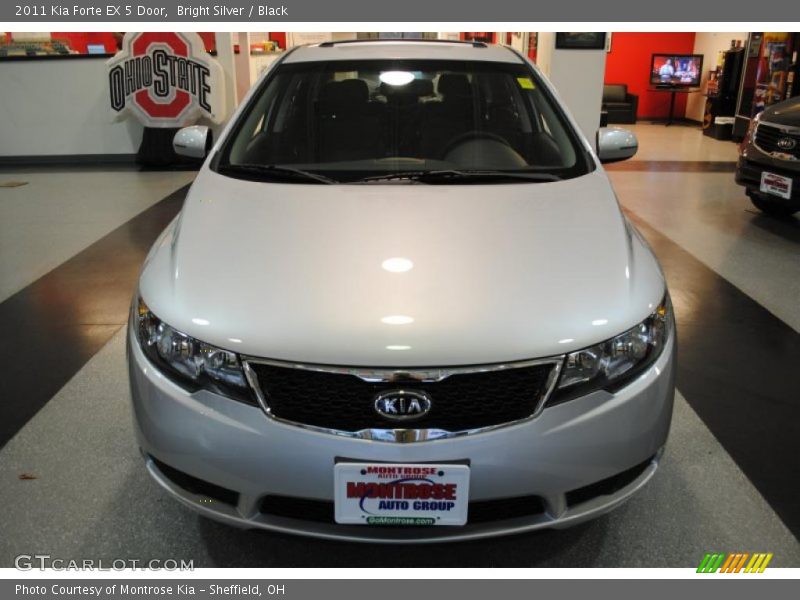 Bright Silver / Black 2011 Kia Forte EX 5 Door