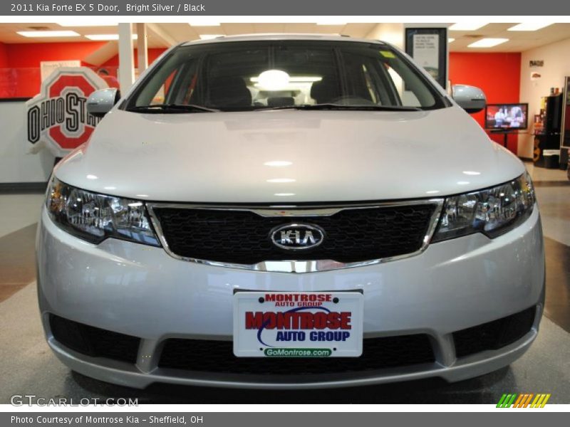 Bright Silver / Black 2011 Kia Forte EX 5 Door