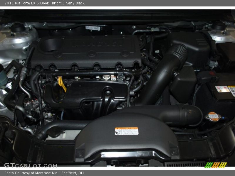 Bright Silver / Black 2011 Kia Forte EX 5 Door