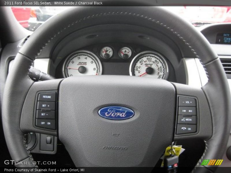 White Suede / Charcoal Black 2011 Ford Focus SEL Sedan