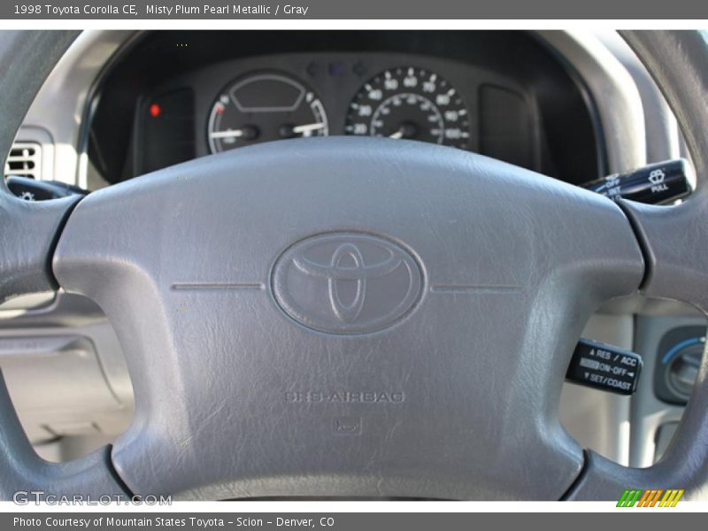 Misty Plum Pearl Metallic / Gray 1998 Toyota Corolla CE