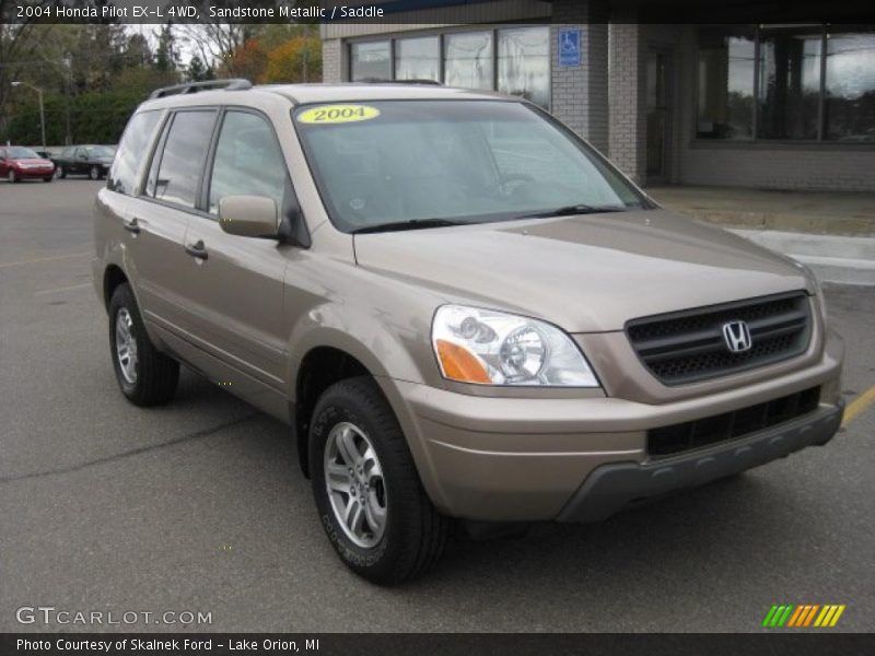 Sandstone Metallic / Saddle 2004 Honda Pilot EX-L 4WD