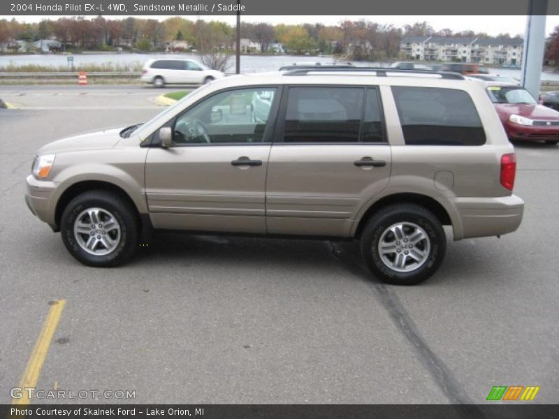 Sandstone Metallic / Saddle 2004 Honda Pilot EX-L 4WD
