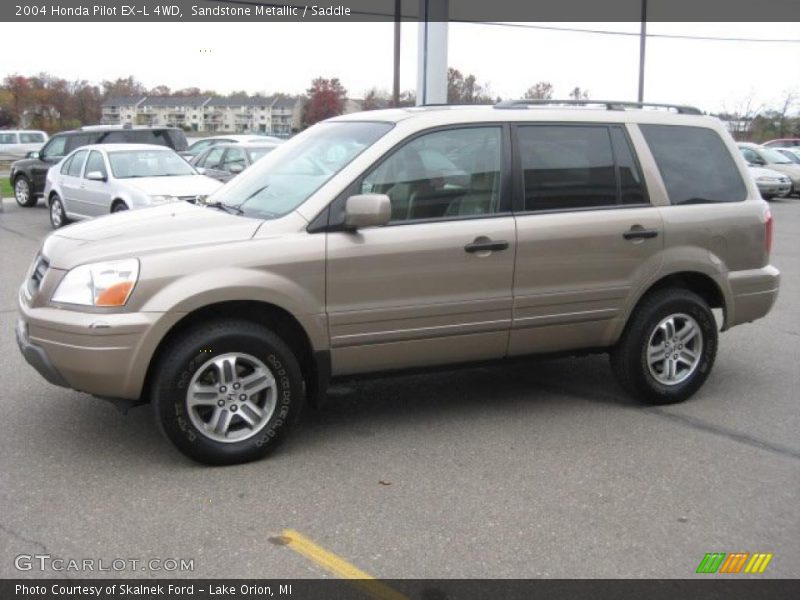 Sandstone Metallic / Saddle 2004 Honda Pilot EX-L 4WD