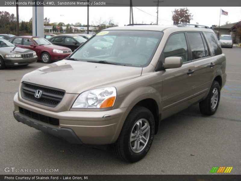 Sandstone Metallic / Saddle 2004 Honda Pilot EX-L 4WD