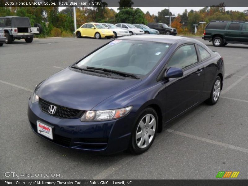Royal Blue Pearl / Gray 2009 Honda Civic LX Coupe