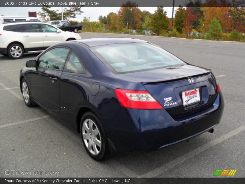 Royal Blue Pearl / Gray 2009 Honda Civic LX Coupe