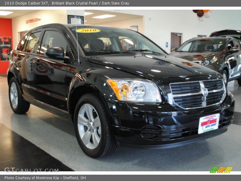 Brilliant Black Crystal Pearl / Dark Slate Gray 2010 Dodge Caliber SXT