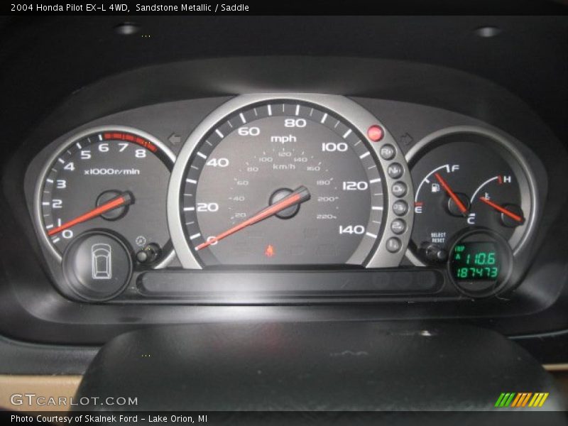 Sandstone Metallic / Saddle 2004 Honda Pilot EX-L 4WD