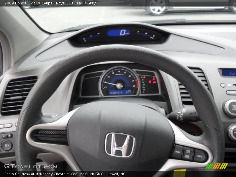 Royal Blue Pearl / Gray 2009 Honda Civic LX Coupe