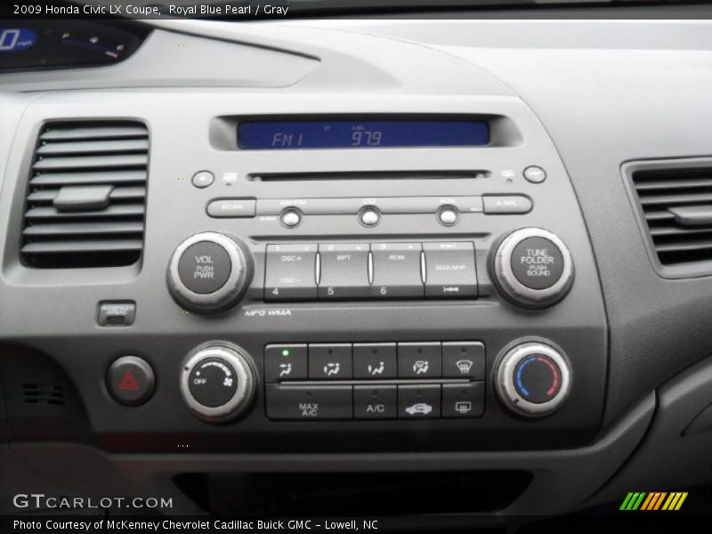 Controls of 2009 Civic LX Coupe