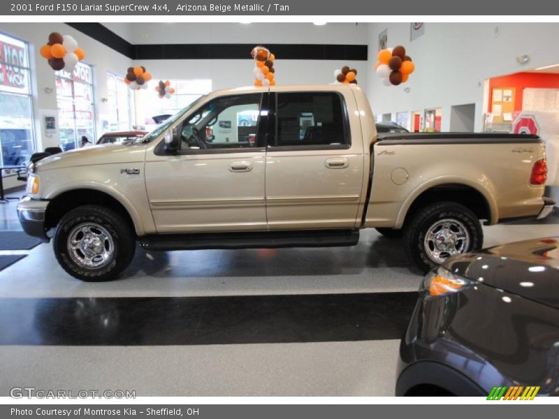 Arizona Beige Metallic / Tan 2001 Ford F150 Lariat SuperCrew 4x4