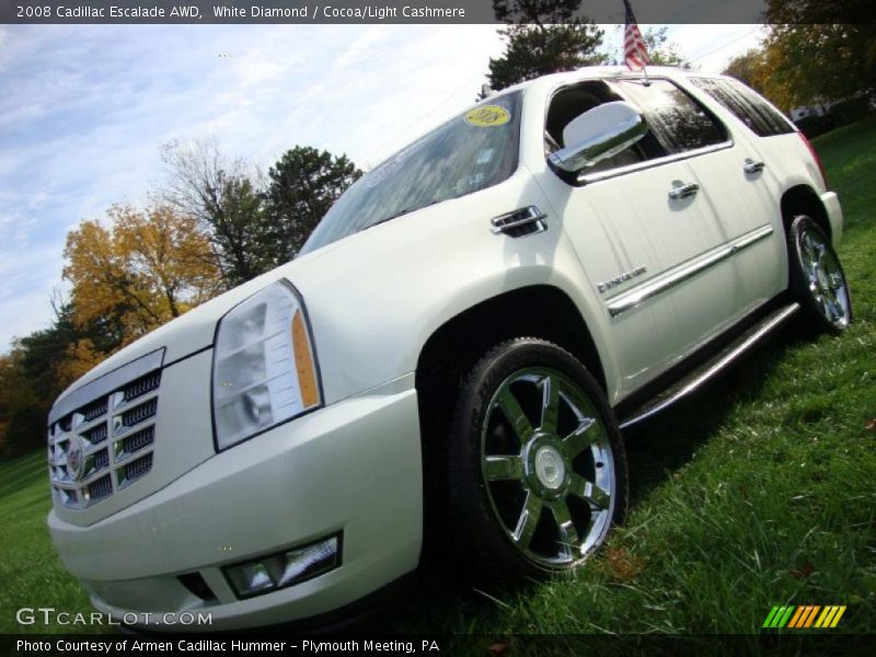 White Diamond / Cocoa/Light Cashmere 2008 Cadillac Escalade AWD