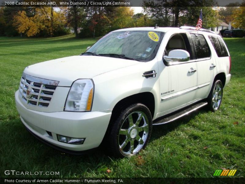 White Diamond / Cocoa/Light Cashmere 2008 Cadillac Escalade AWD