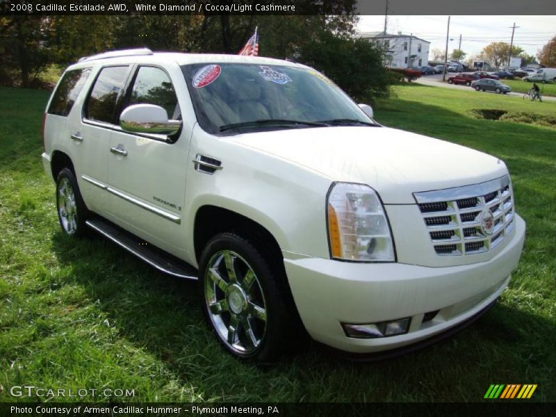 White Diamond / Cocoa/Light Cashmere 2008 Cadillac Escalade AWD