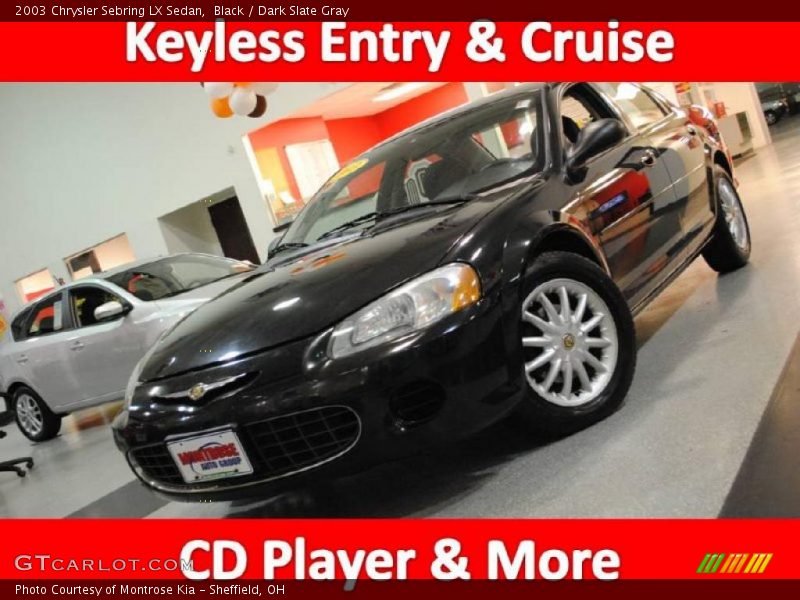 Black / Dark Slate Gray 2003 Chrysler Sebring LX Sedan