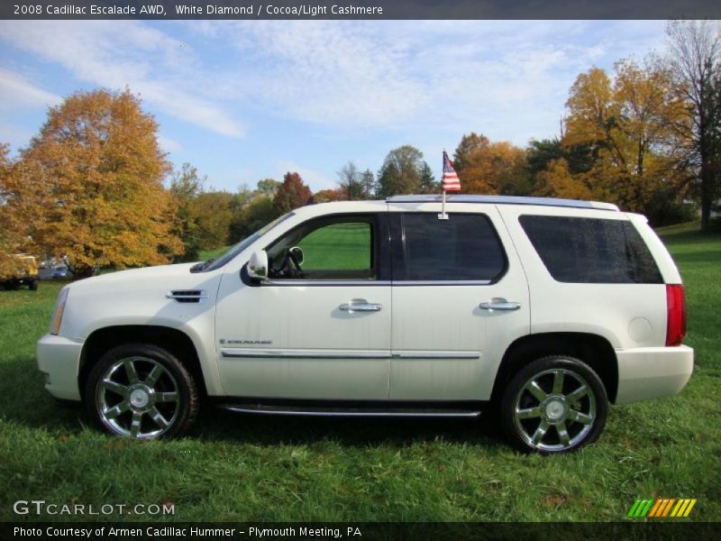 White Diamond / Cocoa/Light Cashmere 2008 Cadillac Escalade AWD