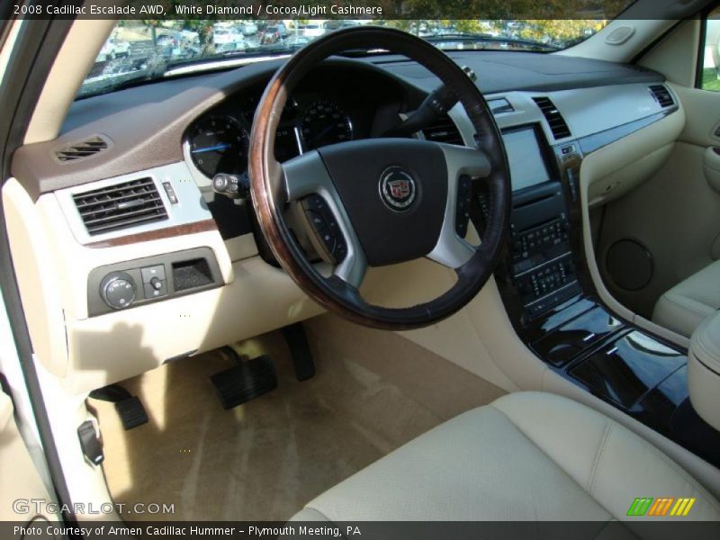 White Diamond / Cocoa/Light Cashmere 2008 Cadillac Escalade AWD