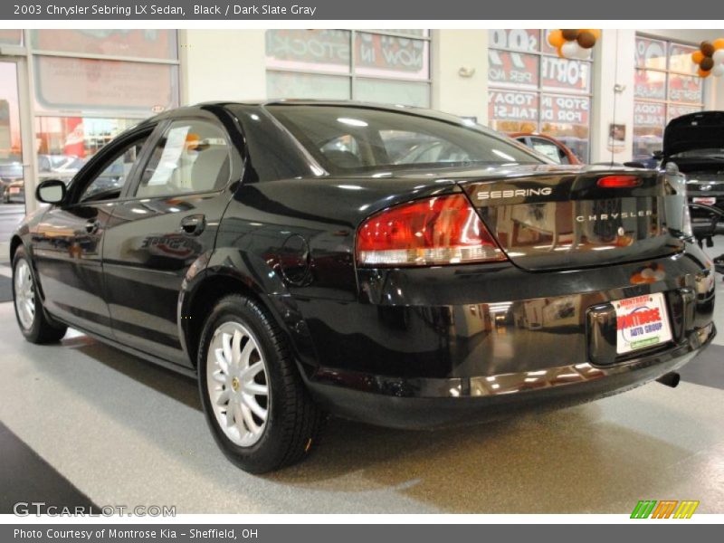Black / Dark Slate Gray 2003 Chrysler Sebring LX Sedan