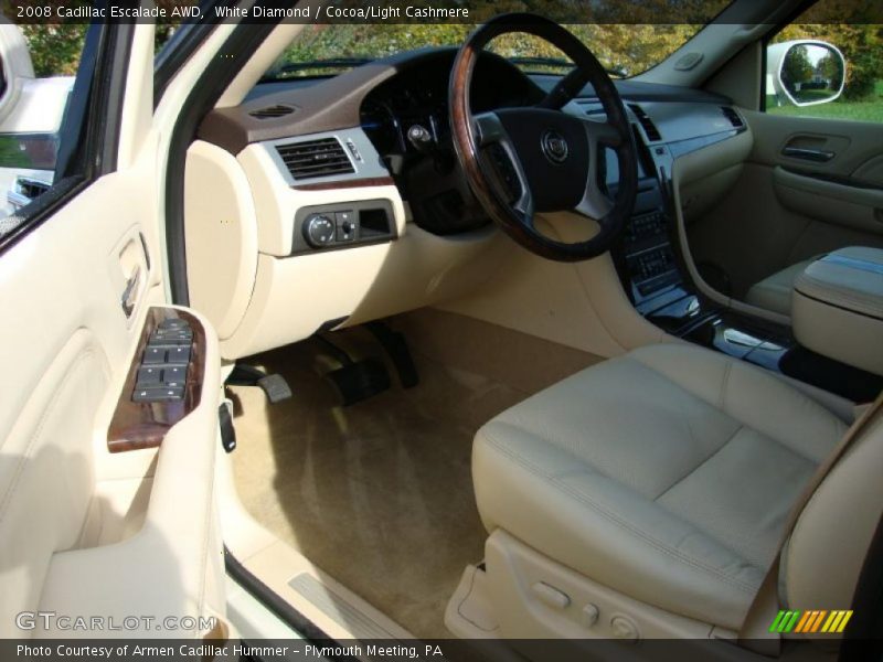 White Diamond / Cocoa/Light Cashmere 2008 Cadillac Escalade AWD