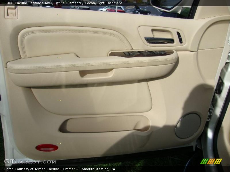 White Diamond / Cocoa/Light Cashmere 2008 Cadillac Escalade AWD