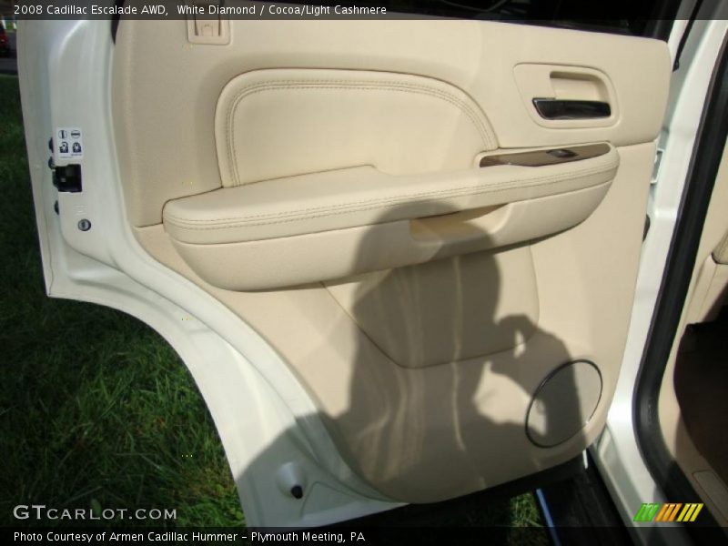 White Diamond / Cocoa/Light Cashmere 2008 Cadillac Escalade AWD