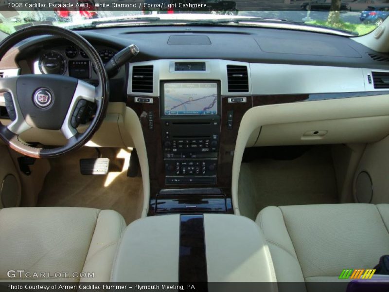 White Diamond / Cocoa/Light Cashmere 2008 Cadillac Escalade AWD