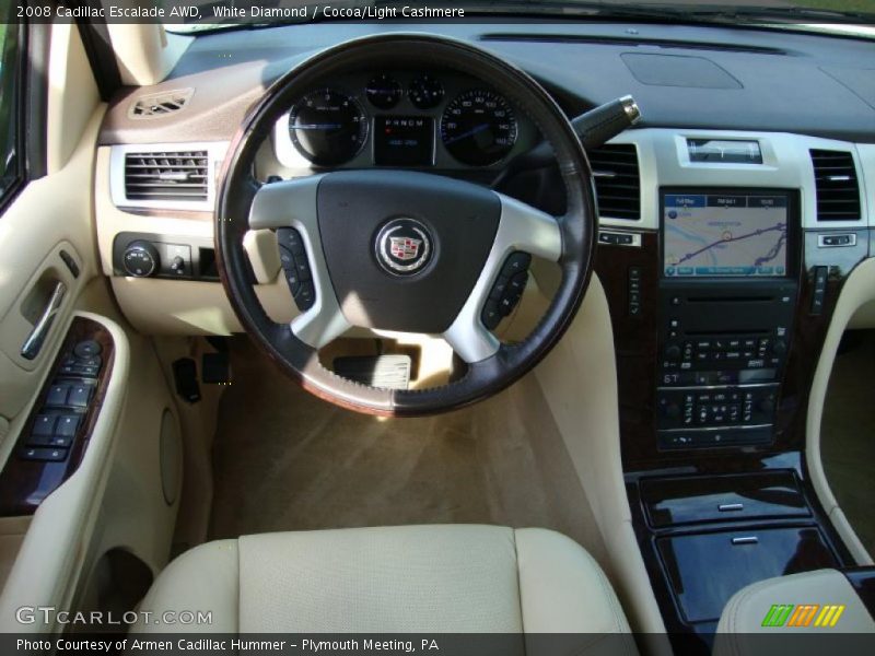White Diamond / Cocoa/Light Cashmere 2008 Cadillac Escalade AWD
