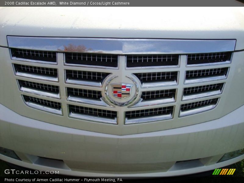 White Diamond / Cocoa/Light Cashmere 2008 Cadillac Escalade AWD