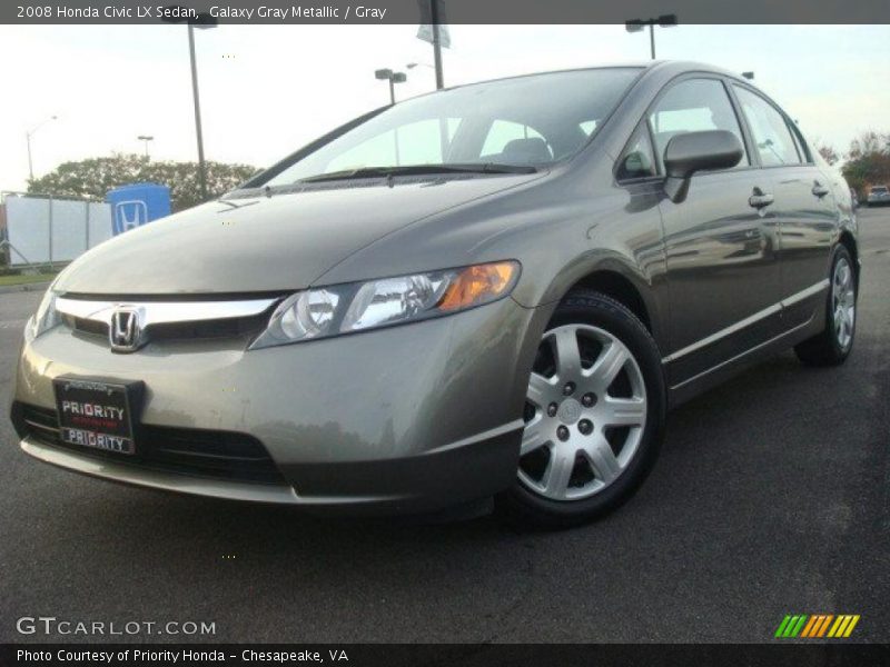 Galaxy Gray Metallic / Gray 2008 Honda Civic LX Sedan