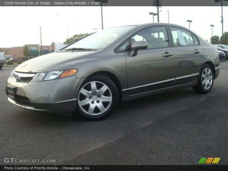 Galaxy Gray Metallic / Gray 2008 Honda Civic LX Sedan