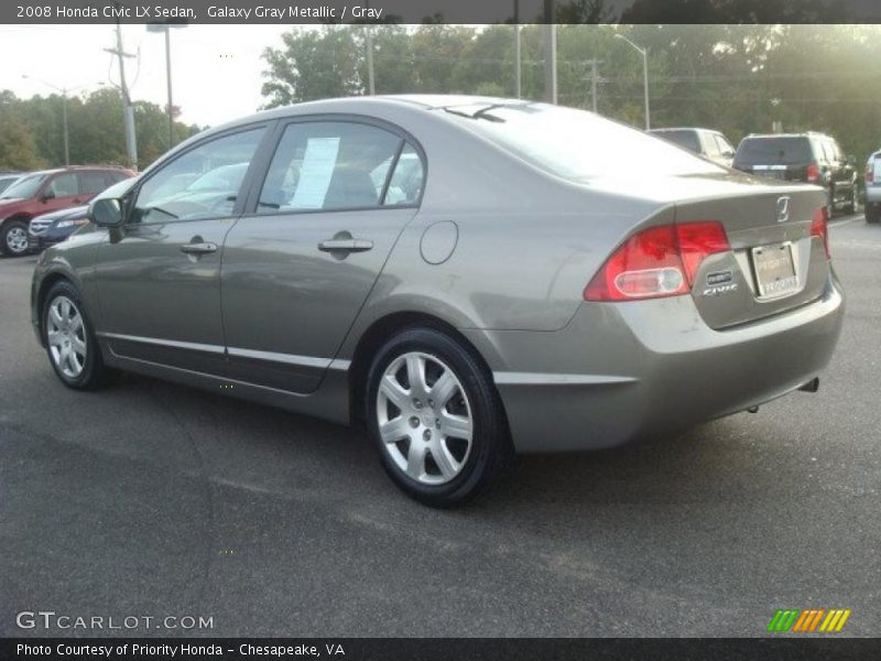 Galaxy Gray Metallic / Gray 2008 Honda Civic LX Sedan