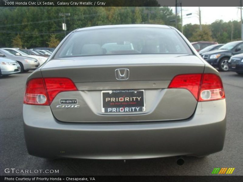 Galaxy Gray Metallic / Gray 2008 Honda Civic LX Sedan