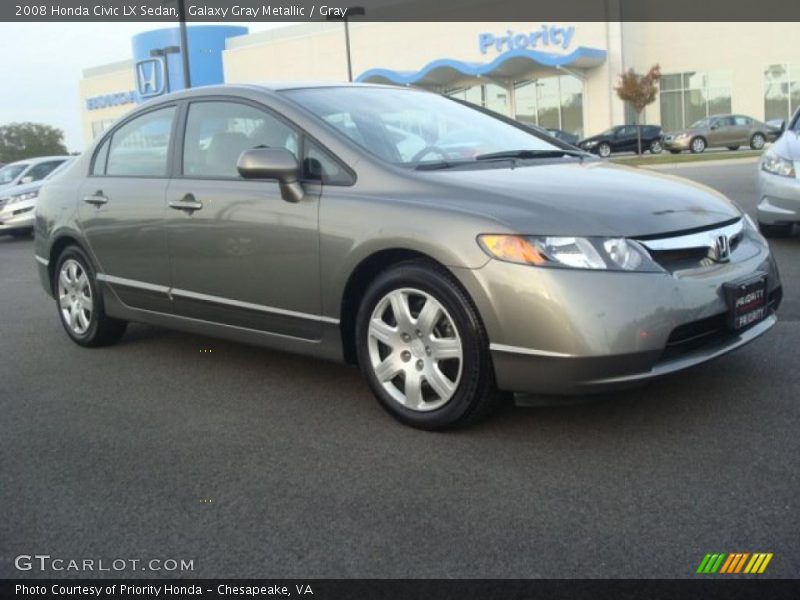 Galaxy Gray Metallic / Gray 2008 Honda Civic LX Sedan