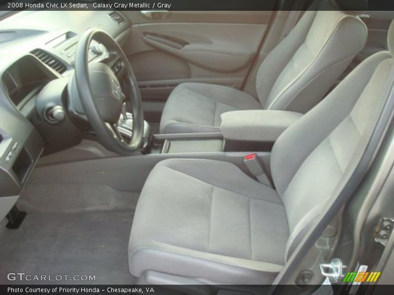 Galaxy Gray Metallic / Gray 2008 Honda Civic LX Sedan