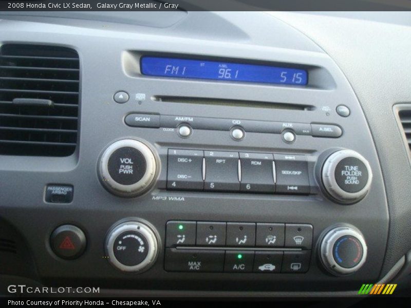 Galaxy Gray Metallic / Gray 2008 Honda Civic LX Sedan