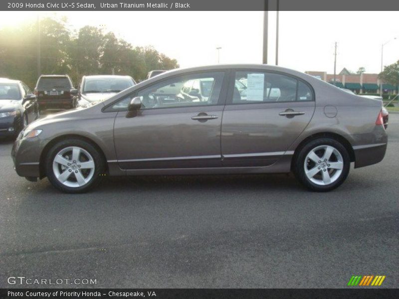 Urban Titanium Metallic / Black 2009 Honda Civic LX-S Sedan