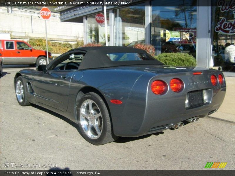 Medium Spiral Gray Metallic / Black 2003 Chevrolet Corvette Convertible