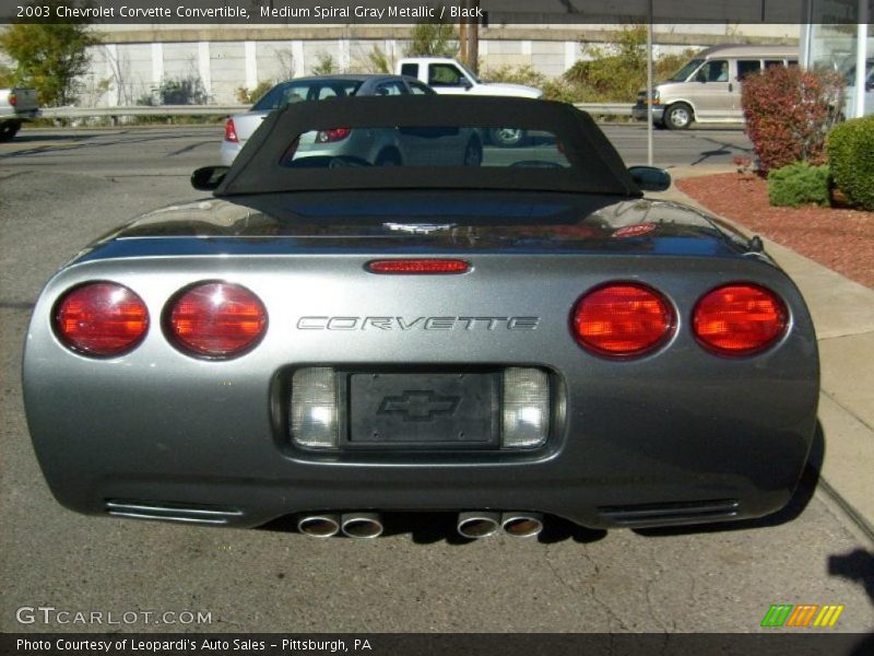 Medium Spiral Gray Metallic / Black 2003 Chevrolet Corvette Convertible