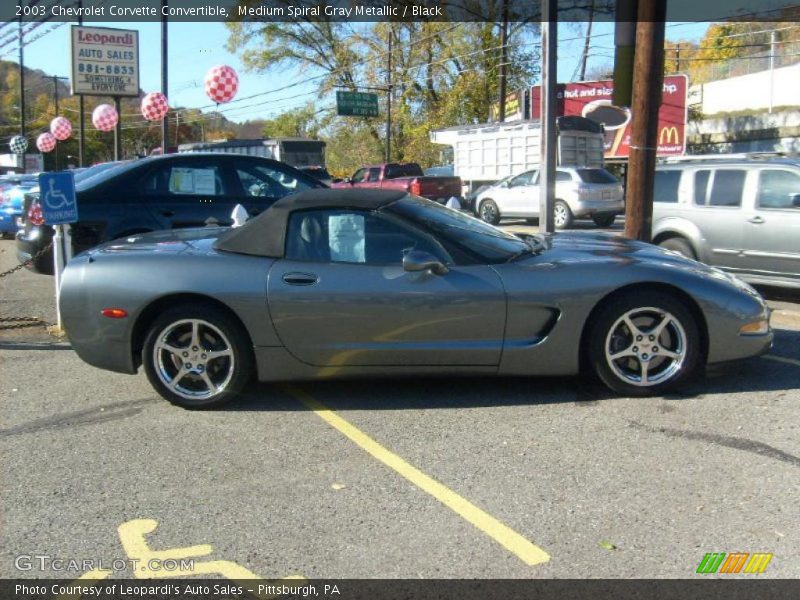 Medium Spiral Gray Metallic / Black 2003 Chevrolet Corvette Convertible