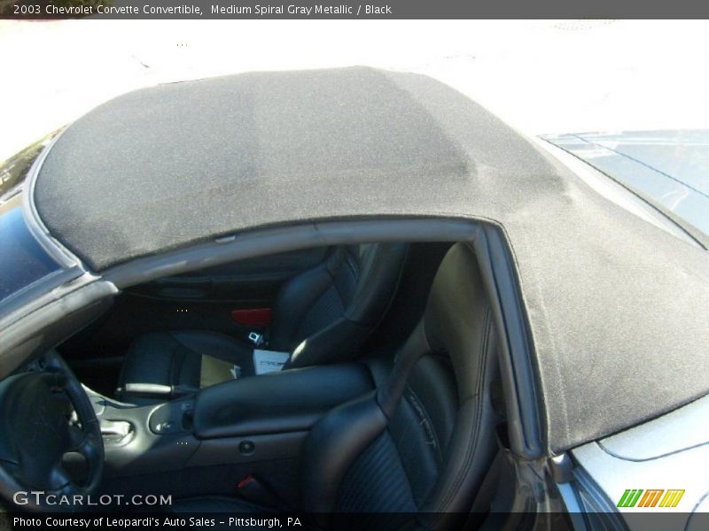 Medium Spiral Gray Metallic / Black 2003 Chevrolet Corvette Convertible