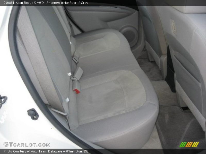 Phantom White Pearl / Gray 2008 Nissan Rogue S AWD