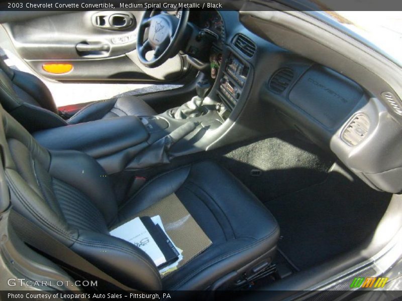 Medium Spiral Gray Metallic / Black 2003 Chevrolet Corvette Convertible