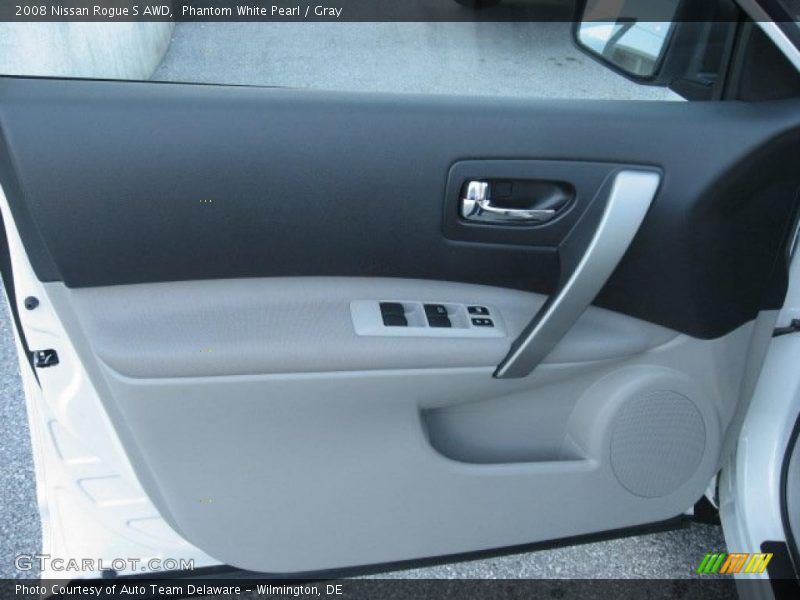 Phantom White Pearl / Gray 2008 Nissan Rogue S AWD