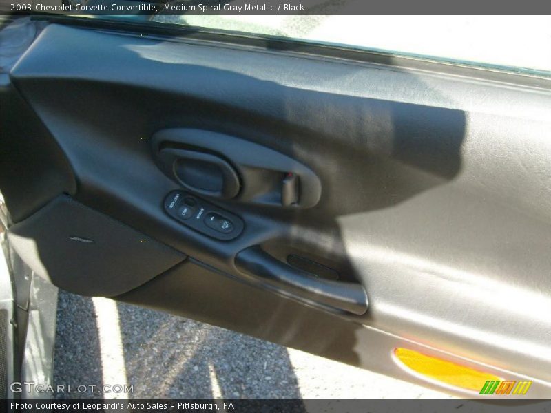 Medium Spiral Gray Metallic / Black 2003 Chevrolet Corvette Convertible