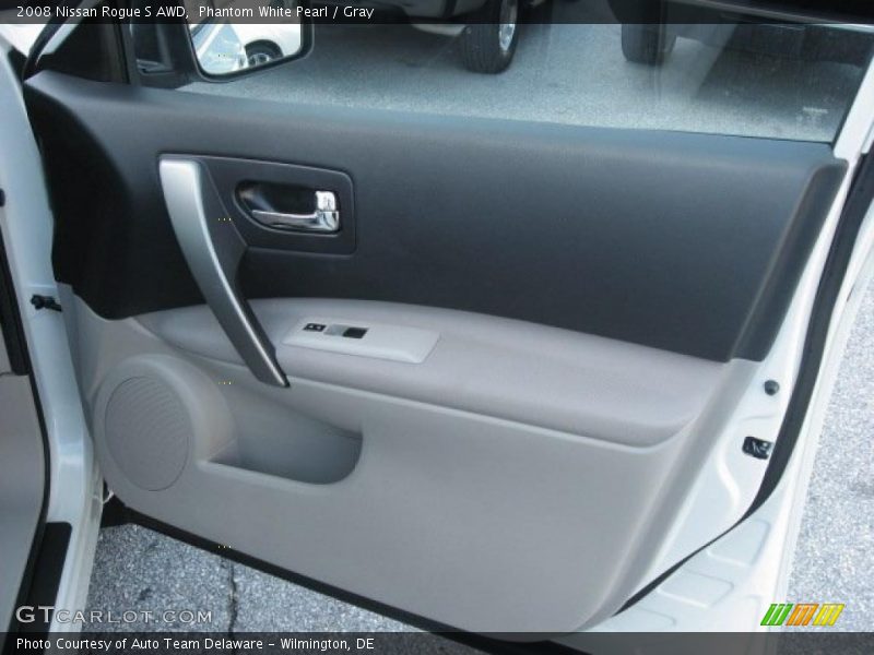 Phantom White Pearl / Gray 2008 Nissan Rogue S AWD