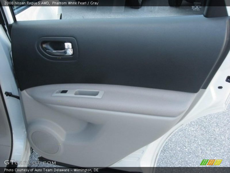 Phantom White Pearl / Gray 2008 Nissan Rogue S AWD