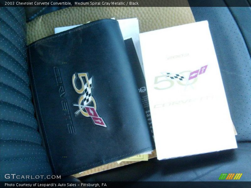 Medium Spiral Gray Metallic / Black 2003 Chevrolet Corvette Convertible