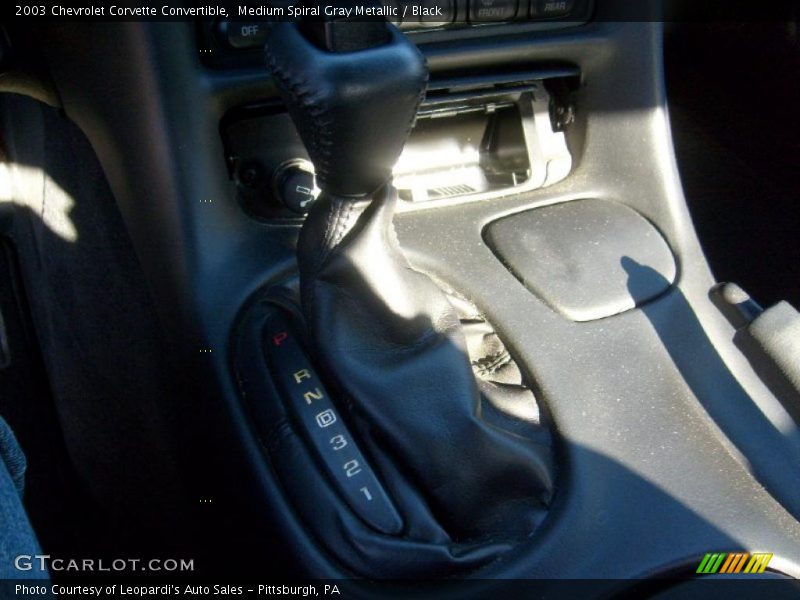 Medium Spiral Gray Metallic / Black 2003 Chevrolet Corvette Convertible