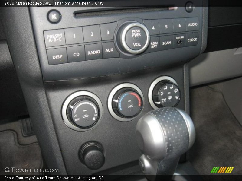 Phantom White Pearl / Gray 2008 Nissan Rogue S AWD